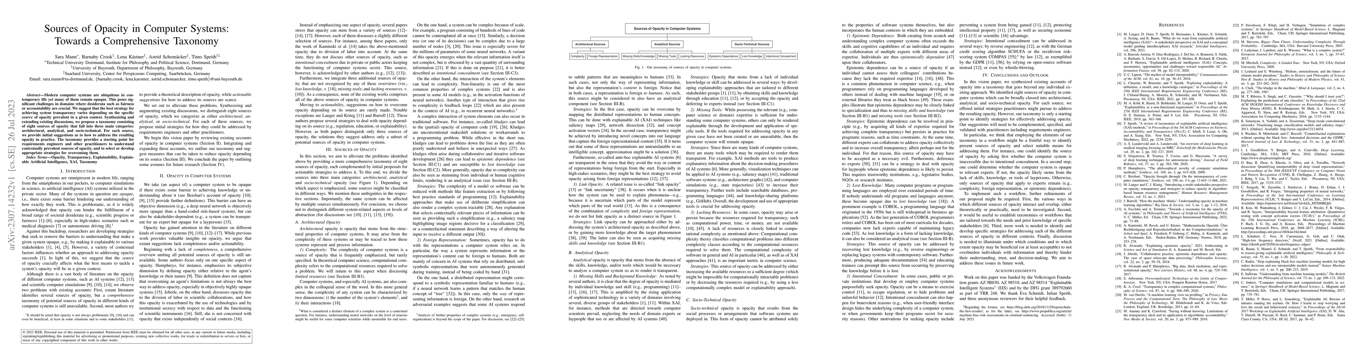 Thumbnail for Sources of Opacity in Computer Systems: Towards a Comprehensive Taxonomy