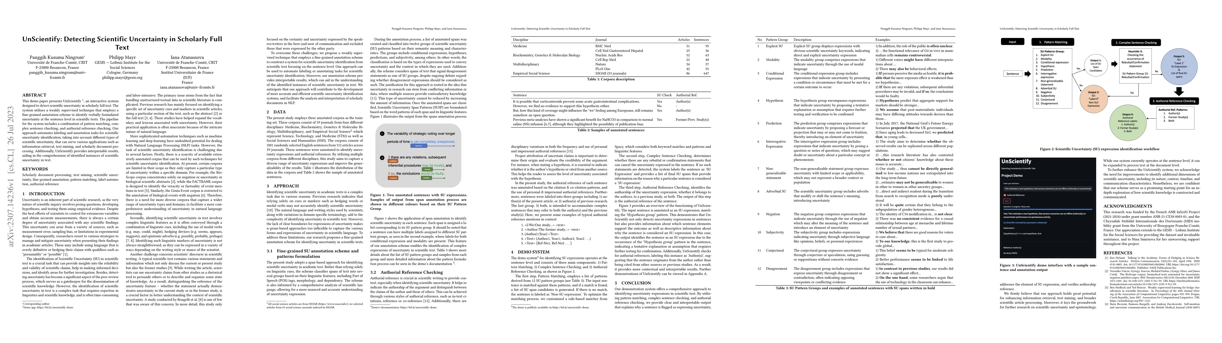 Thumbnail for UnScientify: Detecting Scientific Uncertainty in Scholarly Full Text