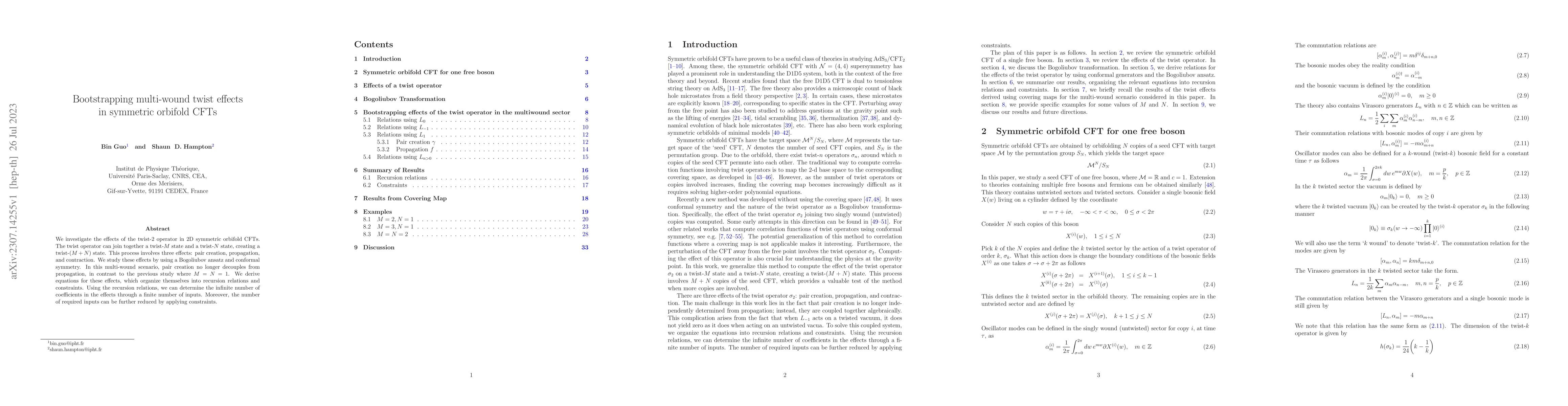 Thumbnail for Bootstrapping multi-wound twist effects in symmetric orbifold CFTs