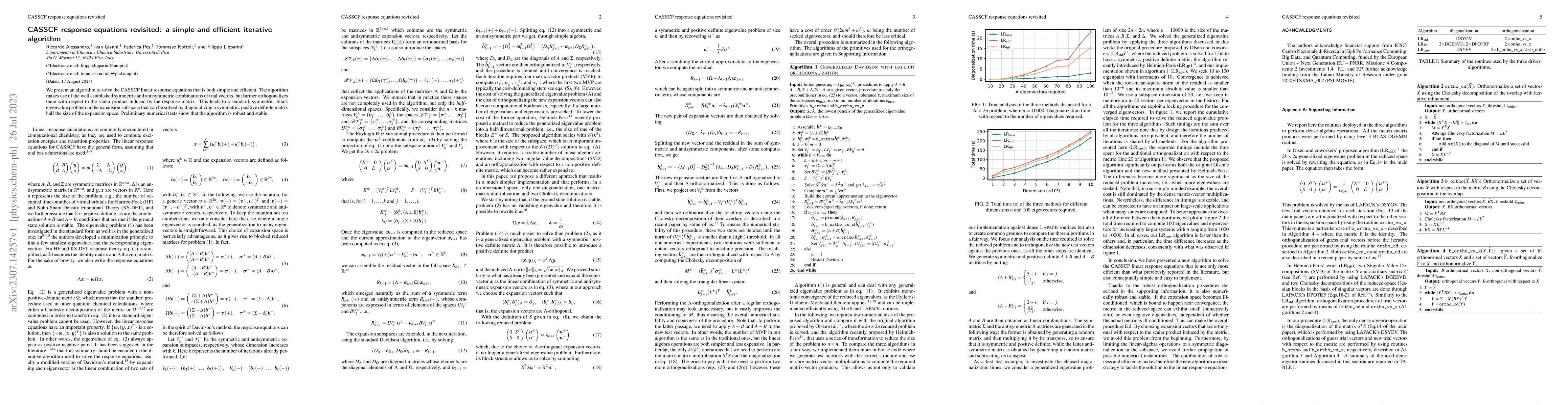 Thumbnail for CASSCF response equations revisited: a simple and efficient iterative
  algorithm