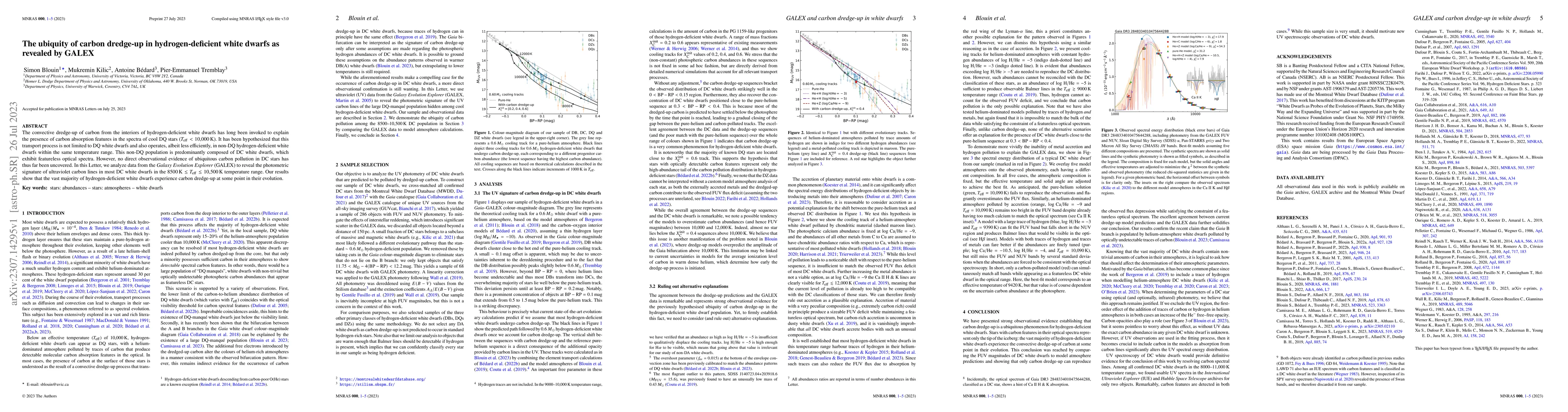 Thumbnail for The ubiquity of carbon dredge-up in hydrogen-deficient white dwarfs as
  revealed by GALEX
