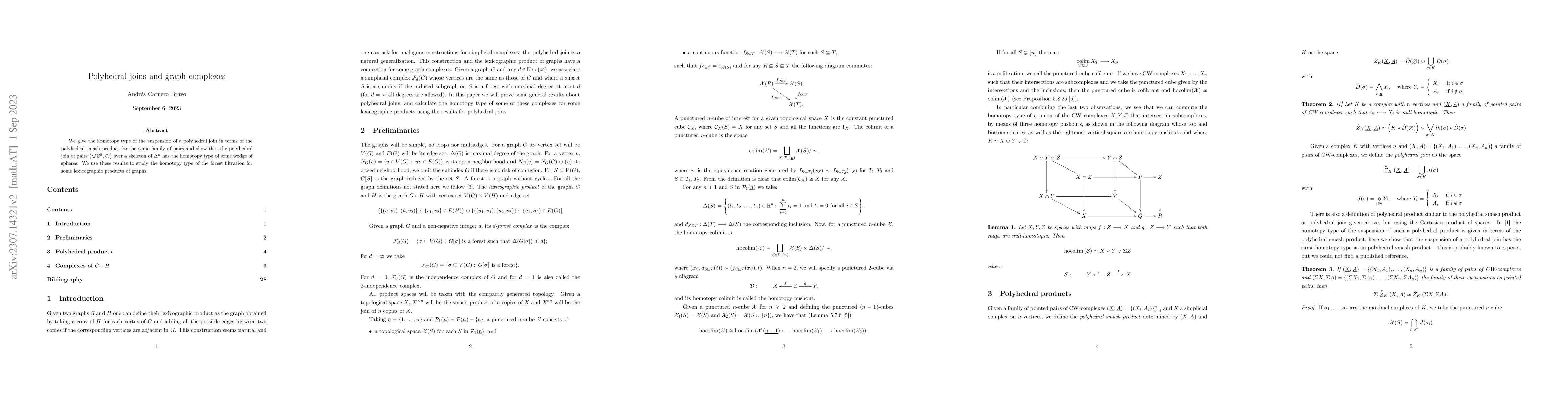 Thumbnail for Polyhedral joins and graph complexes