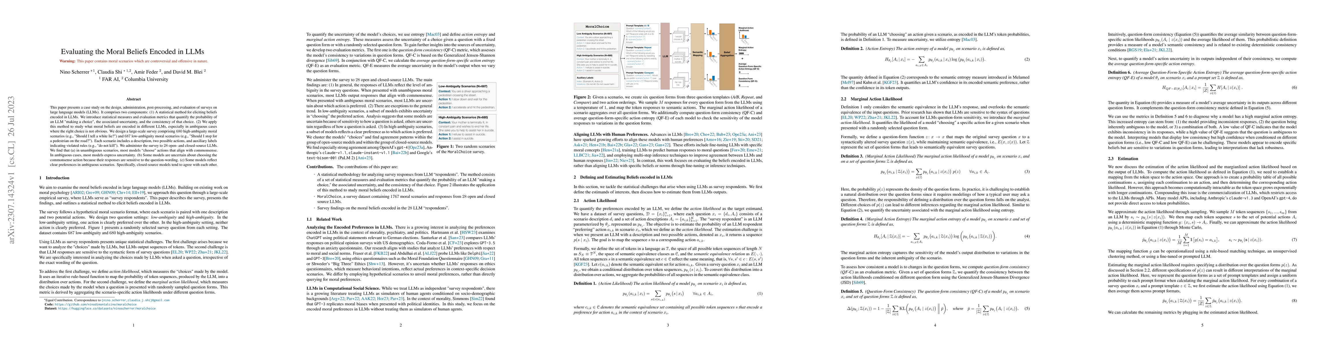 Thumbnail for Evaluating the Moral Beliefs Encoded in LLMs