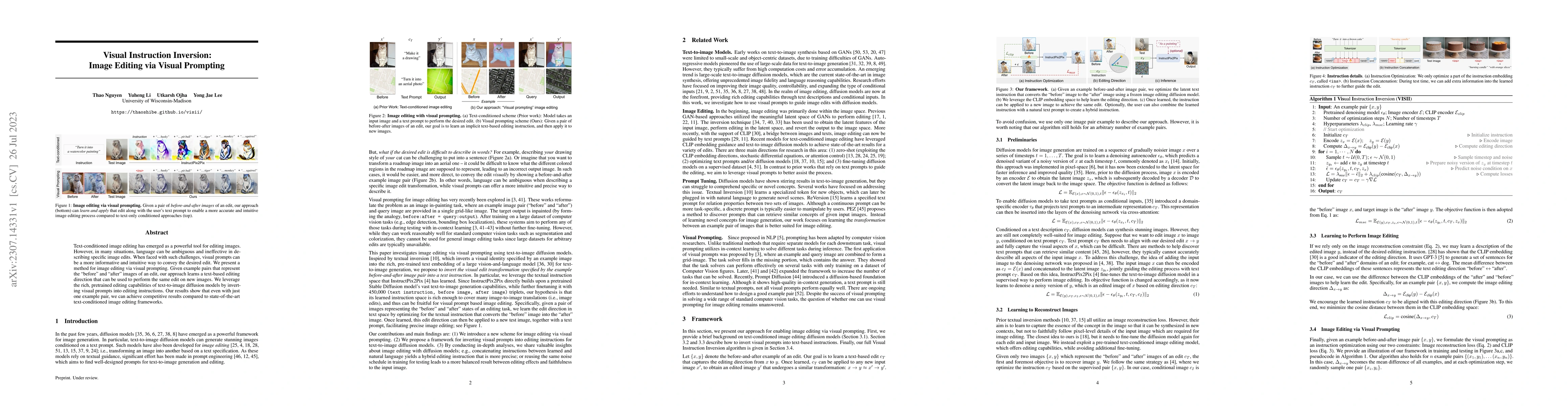 Thumbnail for Visual Instruction Inversion: Image Editing via Visual Prompting