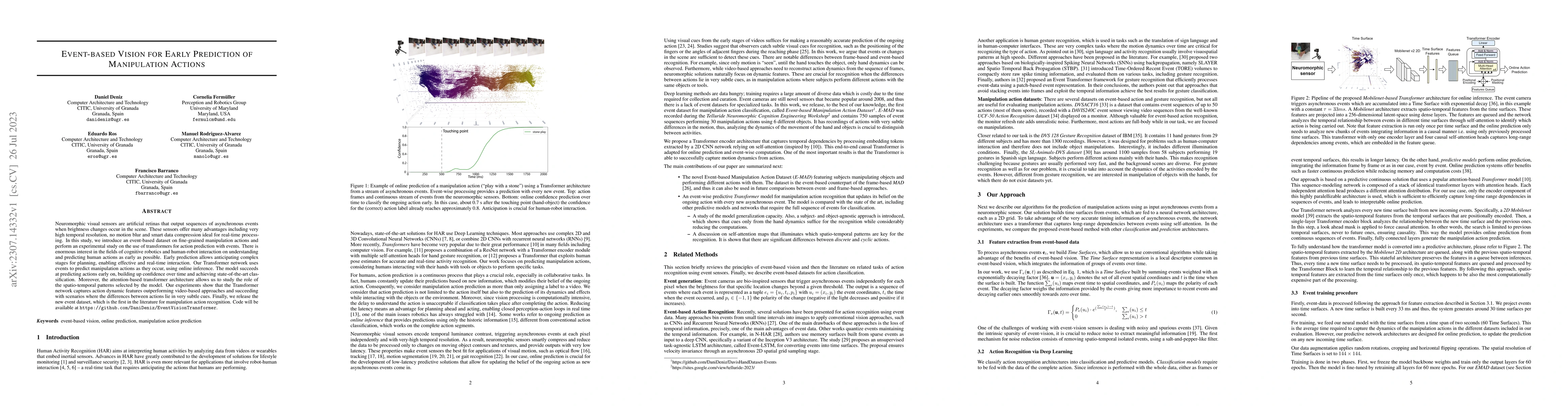 Thumbnail for Event-based Vision for Early Prediction of Manipulation Actions