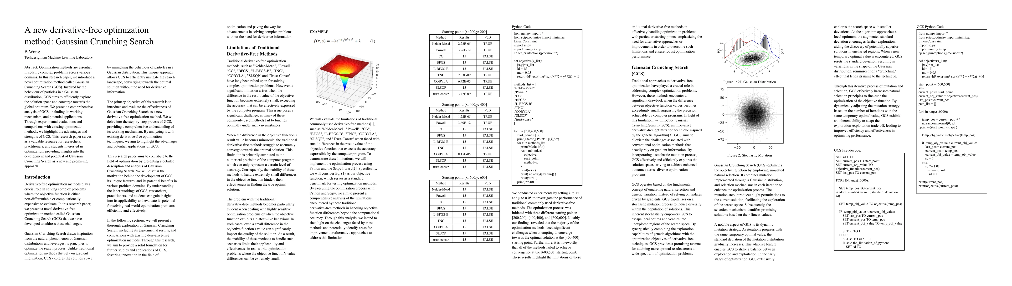Thumbnail for A new derivative-free optimization method: Gaussian Crunching Search