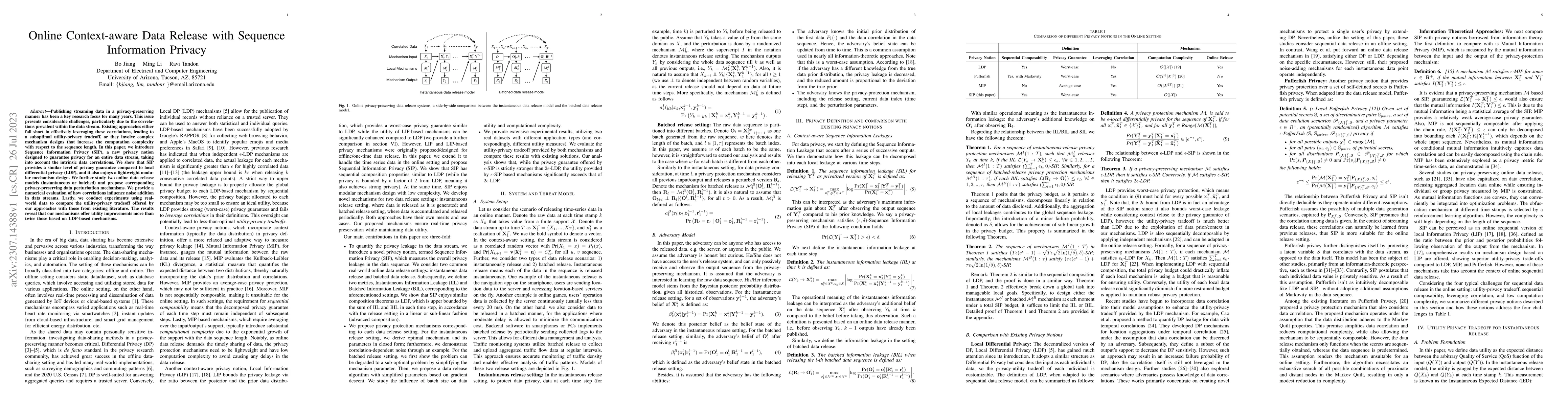 Thumbnail for Online Context-aware Data Release with Sequence Information Privacy