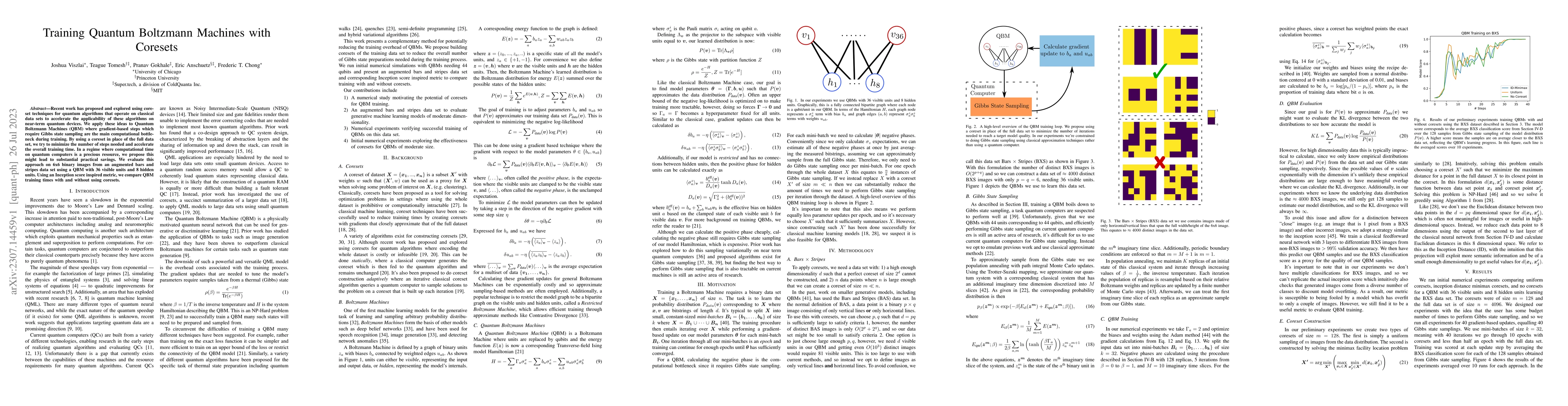 Thumbnail for Training Quantum Boltzmann Machines with Coresets