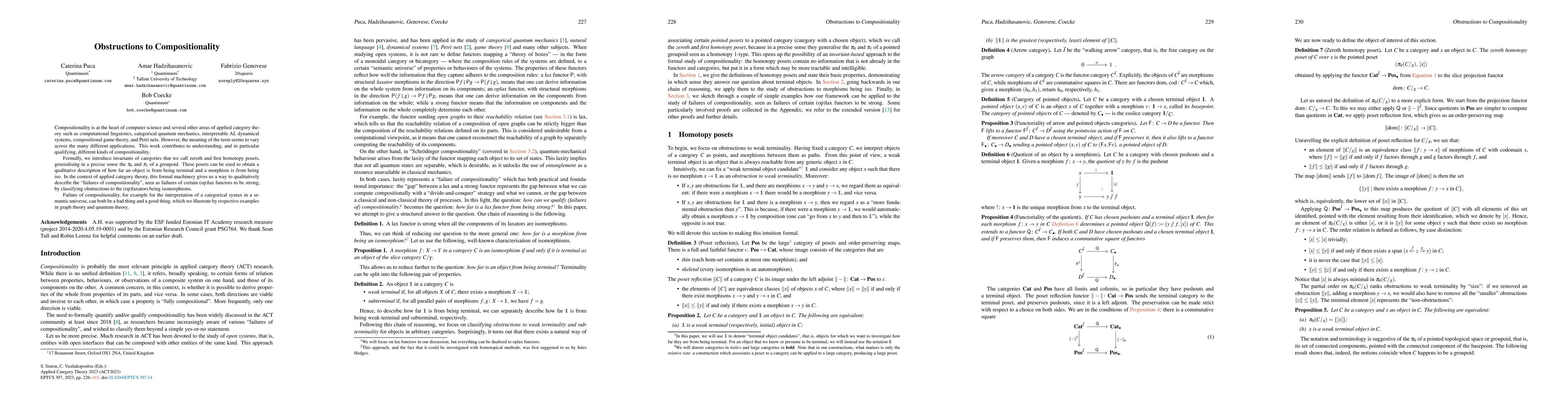 Thumbnail for Obstructions to Compositionality