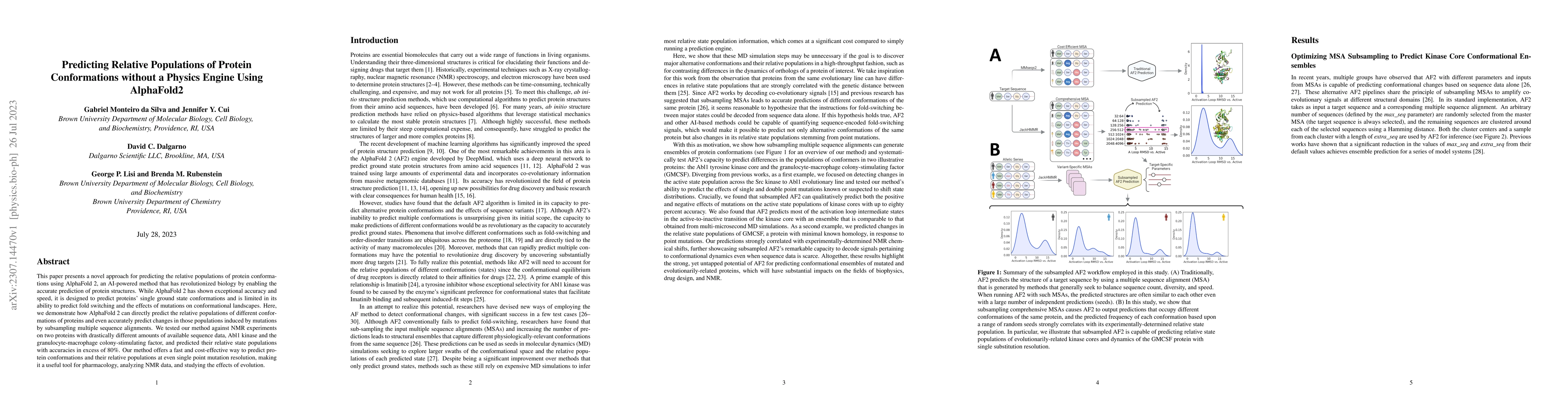Thumbnail for Predicting Relative Populations of Protein Conformations without a
  Physics Engine Using AlphaFold2