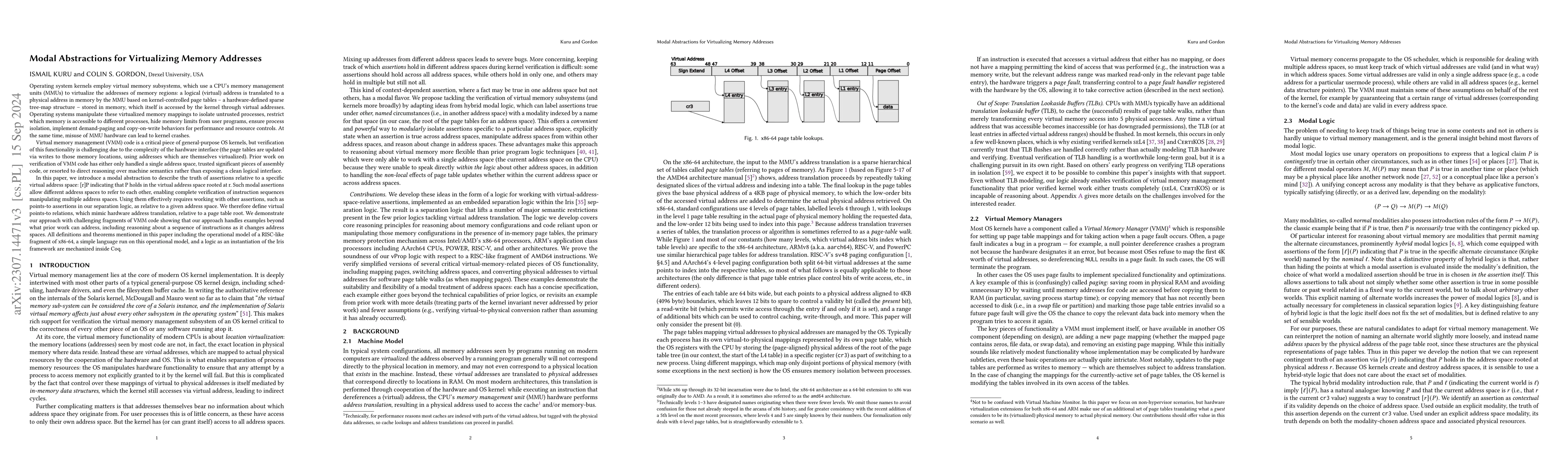 Thumbnail for Modal Abstractions for Virtualizing Memory Addresses