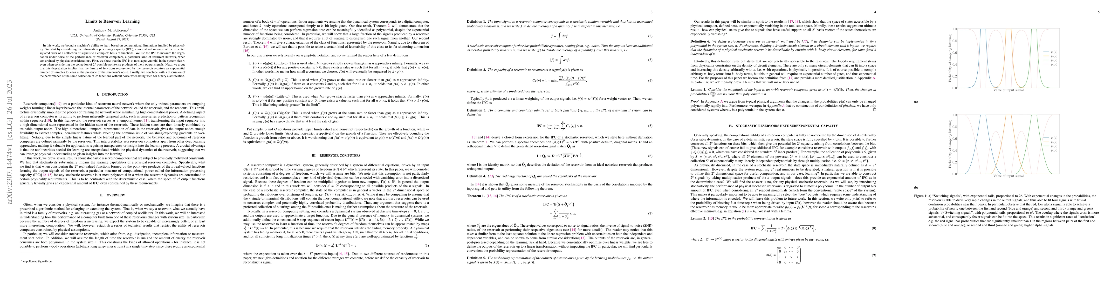 Thumbnail for Limits to Reservoir Learning