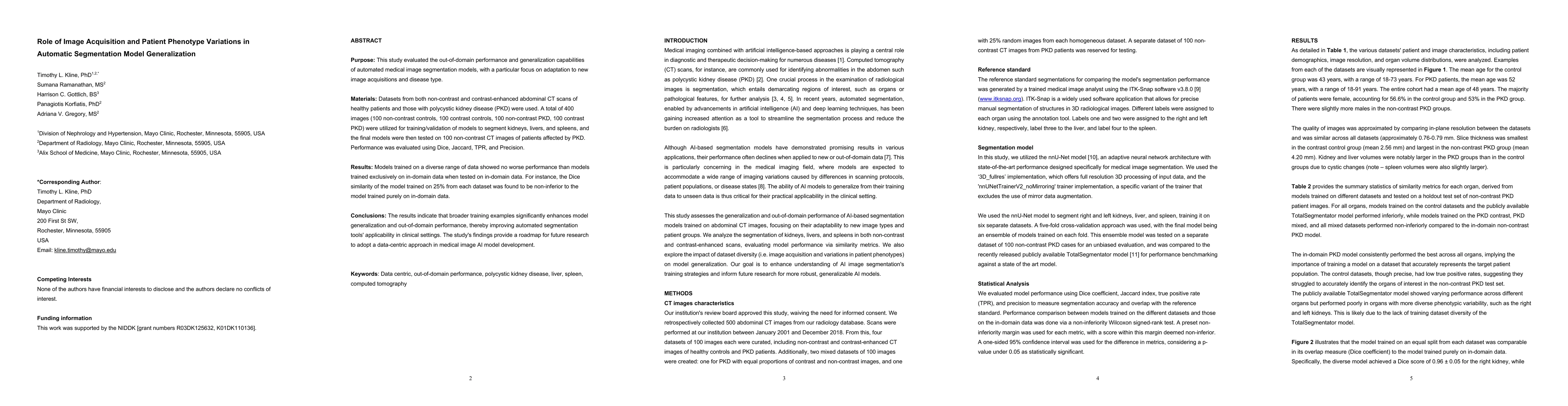 Thumbnail for Role of Image Acquisition and Patient Phenotype Variations in Automatic
  Segmentation Model Generalization