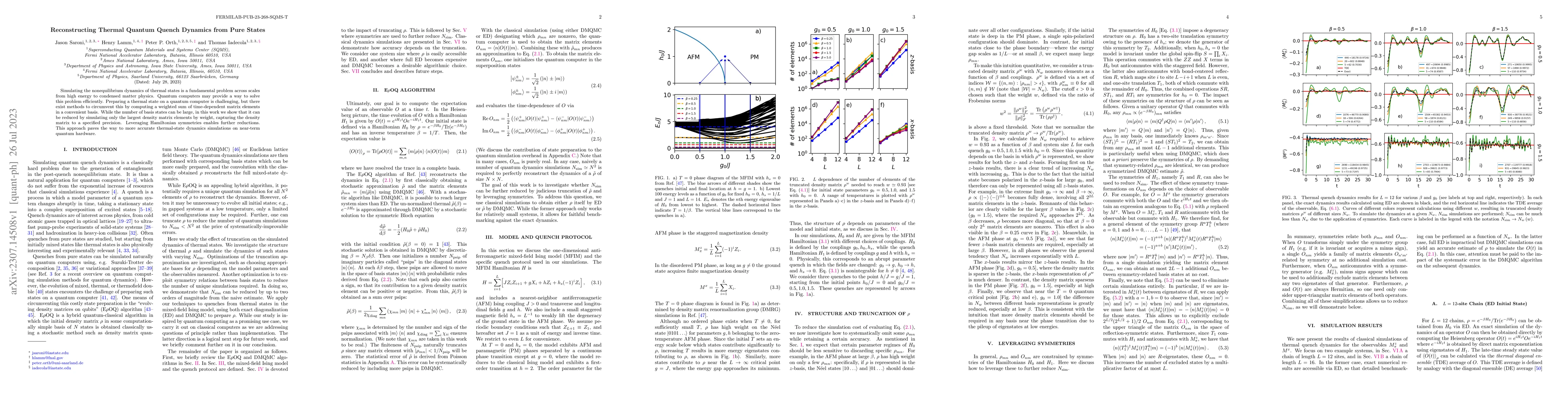 Thumbnail for Reconstructing Thermal Quantum Quench Dynamics from Pure States