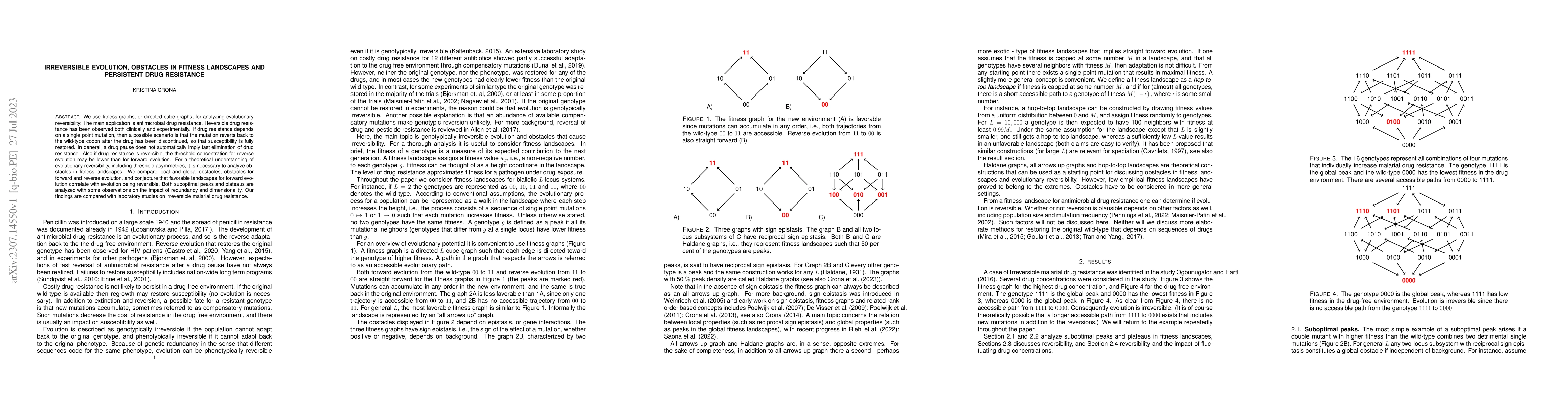 Thumbnail for Irreversible evolution, obstacles in fitness landscapes and persistent
  drug resistance