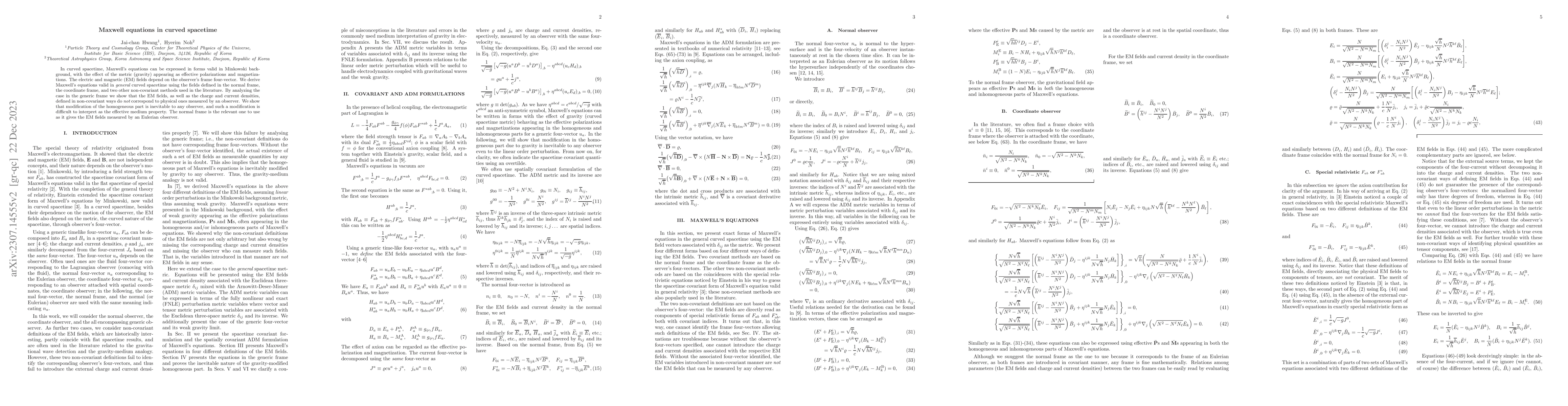 Thumbnail for Maxwell equations in curved spacetime