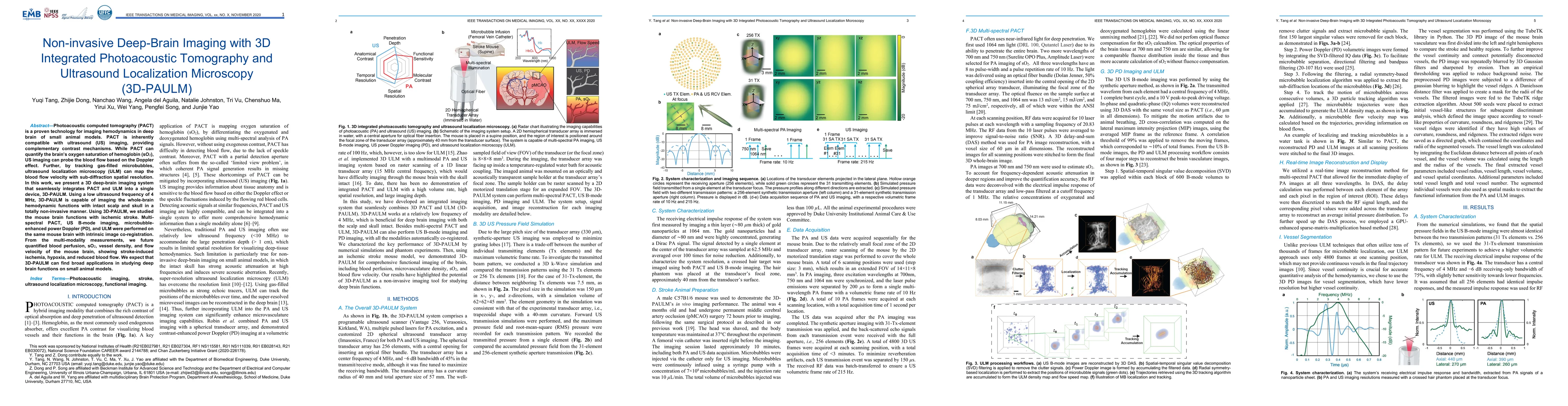Thumbnail for Non-invasive Deep-Brain Imaging with 3D Integrated Photoacoustic
  Tomography and Ultrasound Localization Microscopy (3D-PAULM)