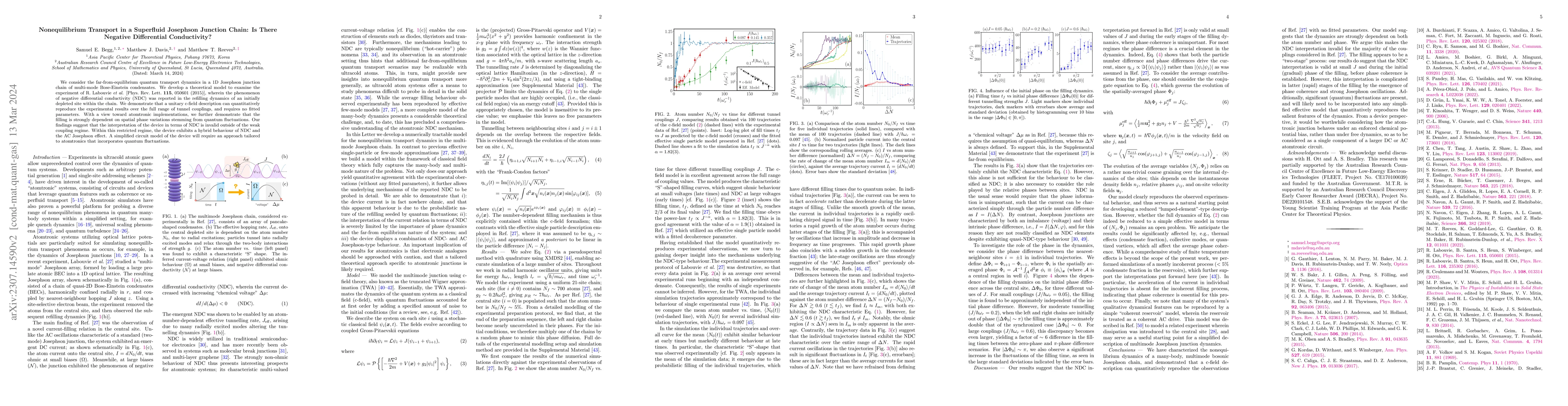 Thumbnail for Nonequilibrium Transport in a Superfluid Josephson Junction Chain: Is
  There Negative Differential Conductivity?