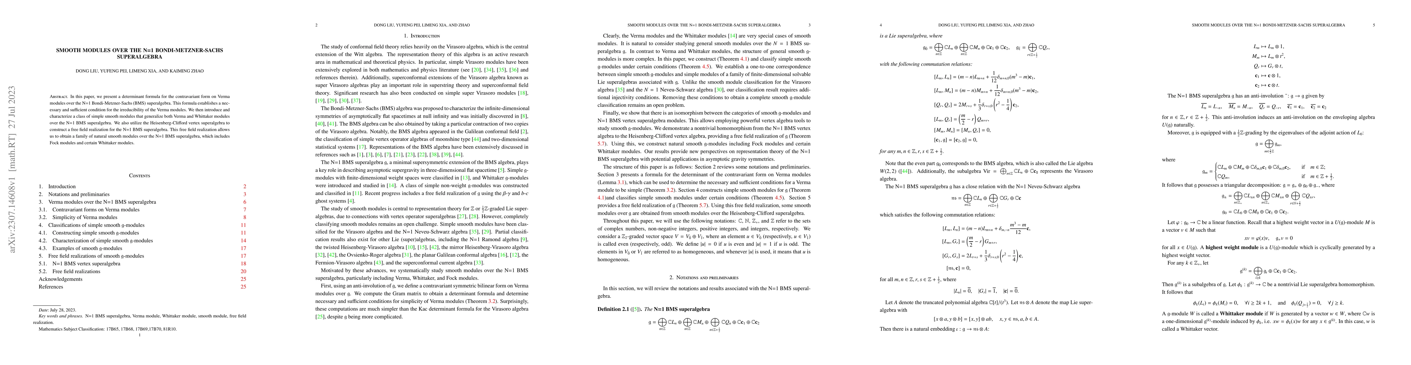 Thumbnail for Smooth modules over the N=1 Bondi-Metzner-Sachs superalgebra
