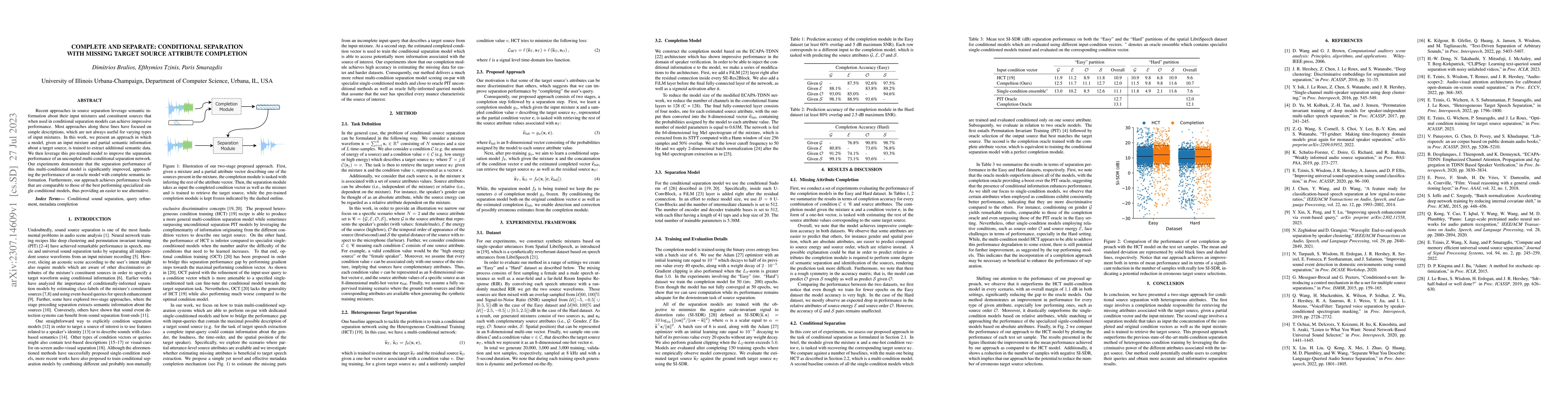 Thumbnail for Complete and separate: Conditional separation with missing target source
  attribute completion