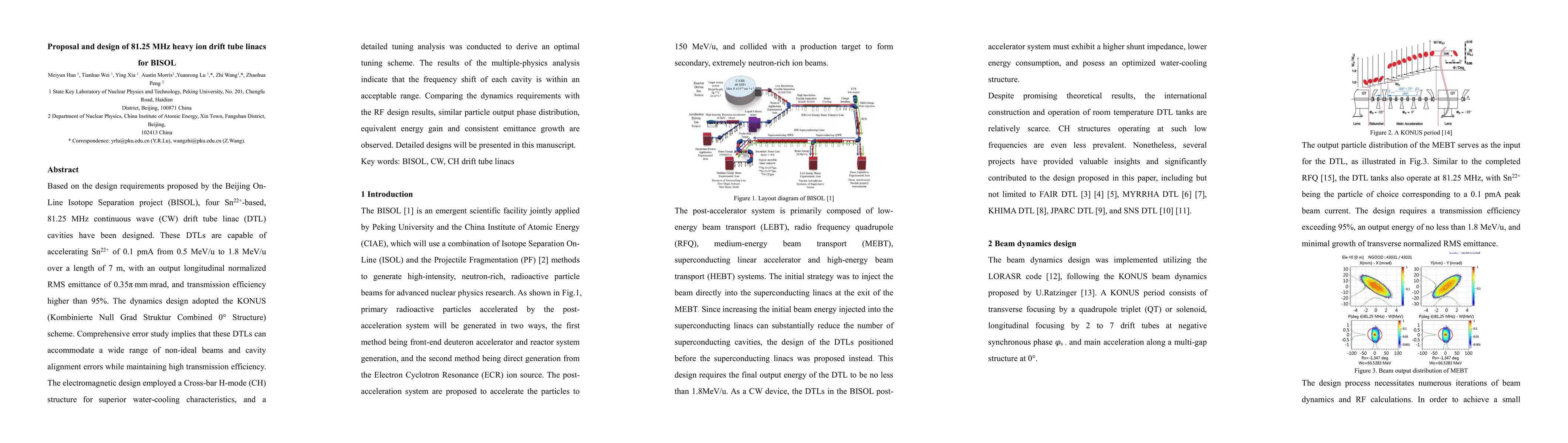 Thumbnail for Proposal and design of 81.25 MHz heavy ion drift tube linacs for BISOL