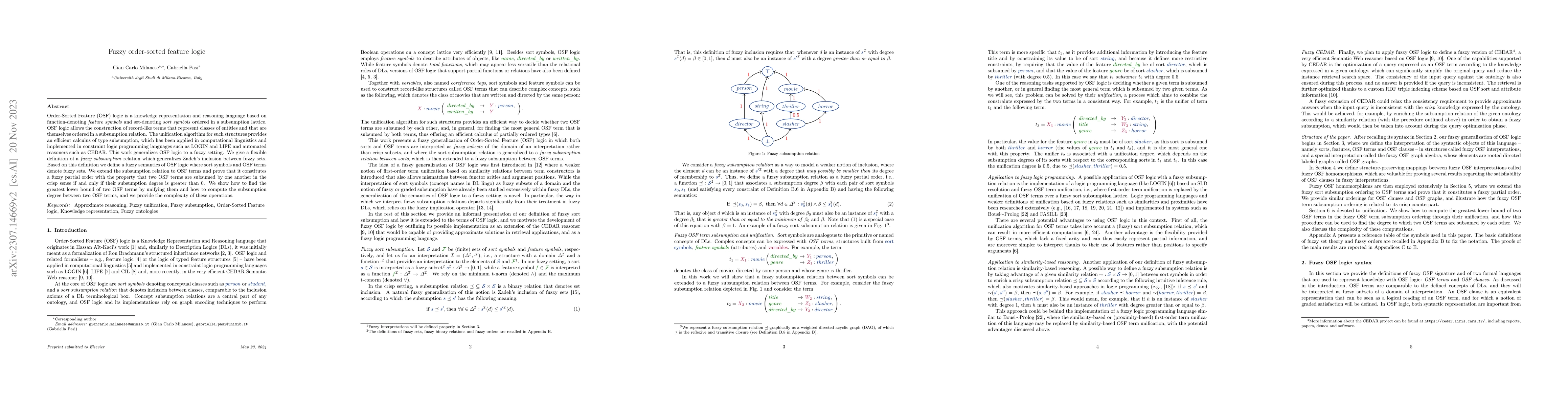 Thumbnail for Fuzzy order-sorted feature logic