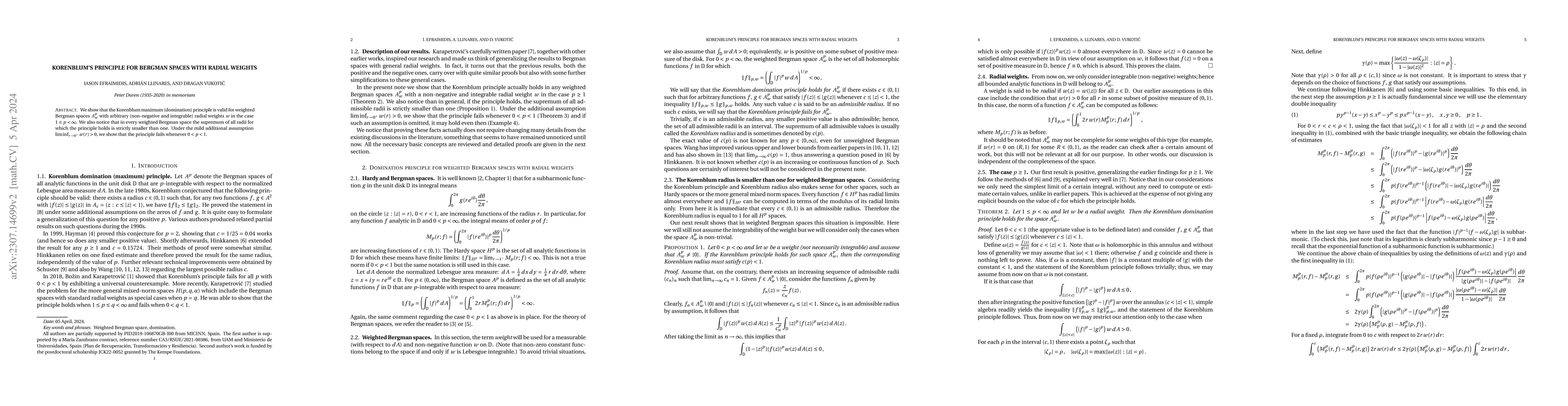 Thumbnail for Korenblum's principle for Bergman spaces with radial weights