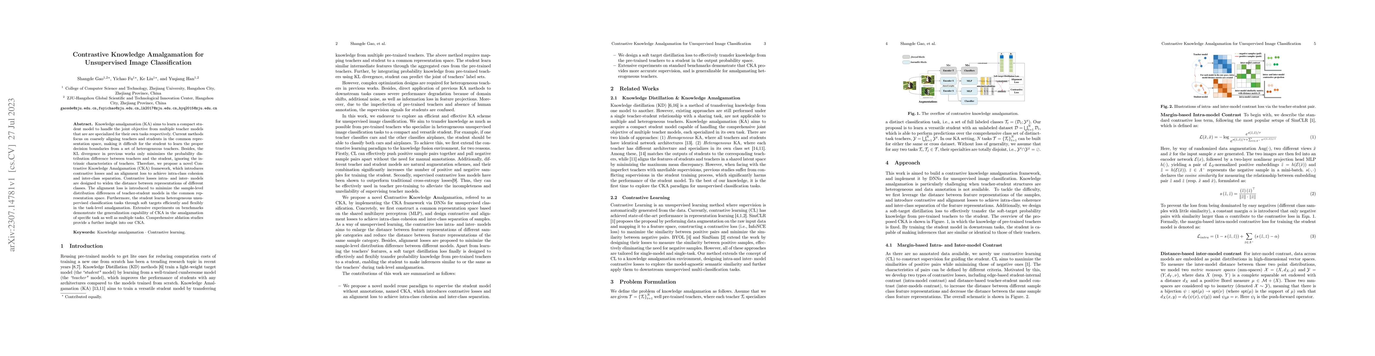 Thumbnail for Contrastive Knowledge Amalgamation for Unsupervised Image Classification