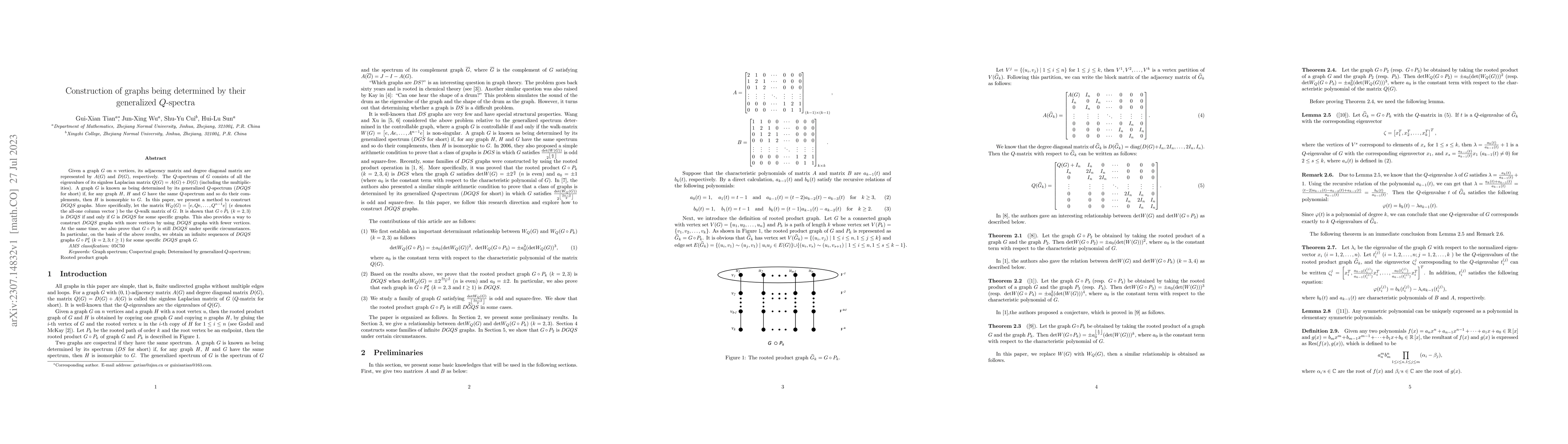 Thumbnail for Construction of graphs being determined by their generalized Q-spectra