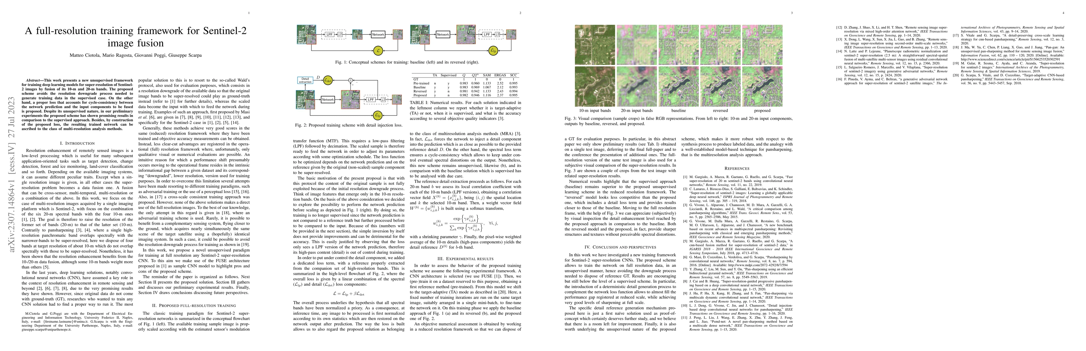 Thumbnail for A full-resolution training framework for Sentinel-2 image fusion