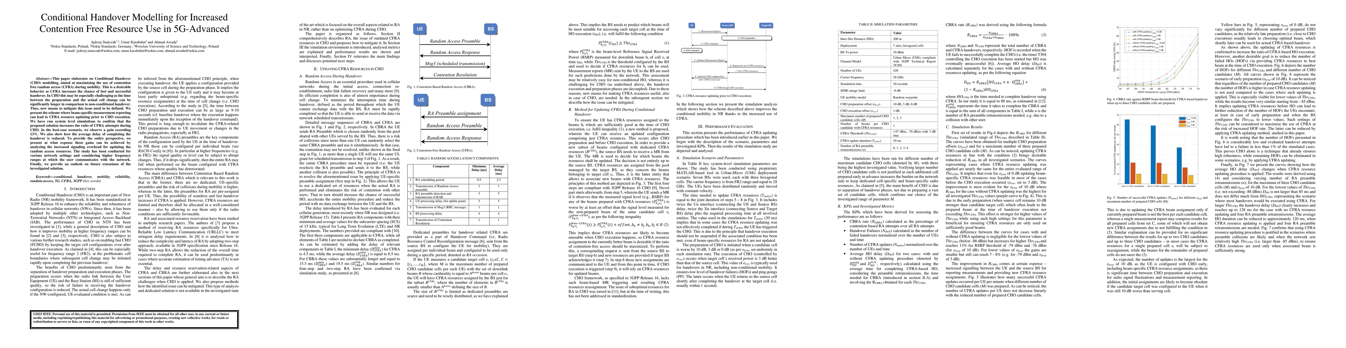 Thumbnail for Conditional Handover Modelling for Increased Contention Free Resource
  Use in 5G-Advanced