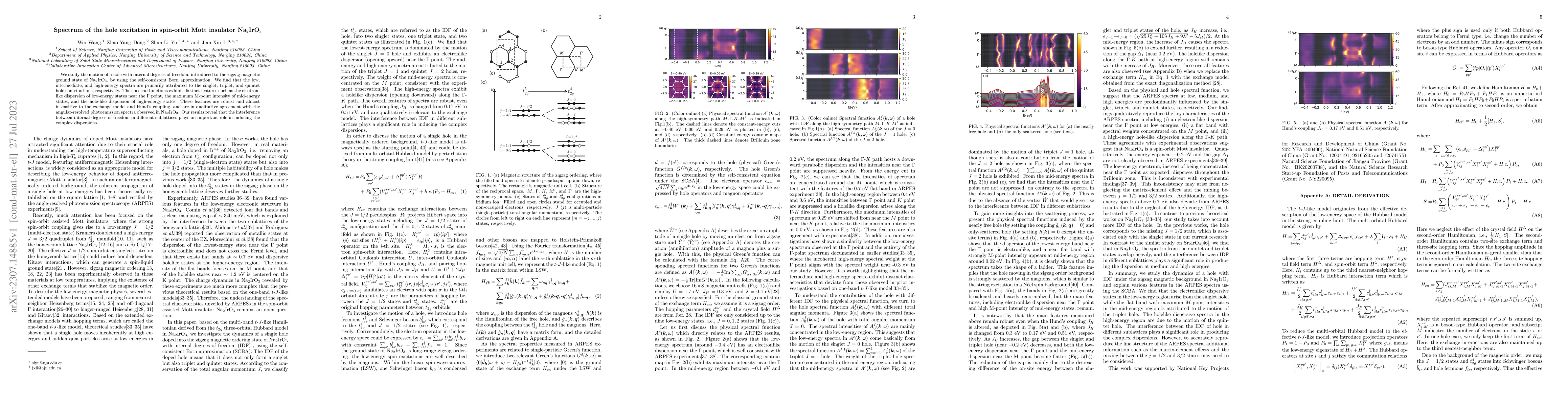 Thumbnail for Spectrum of the hole excitation in spin-orbit Mott insulator
  Na$_2$IrO$_3$