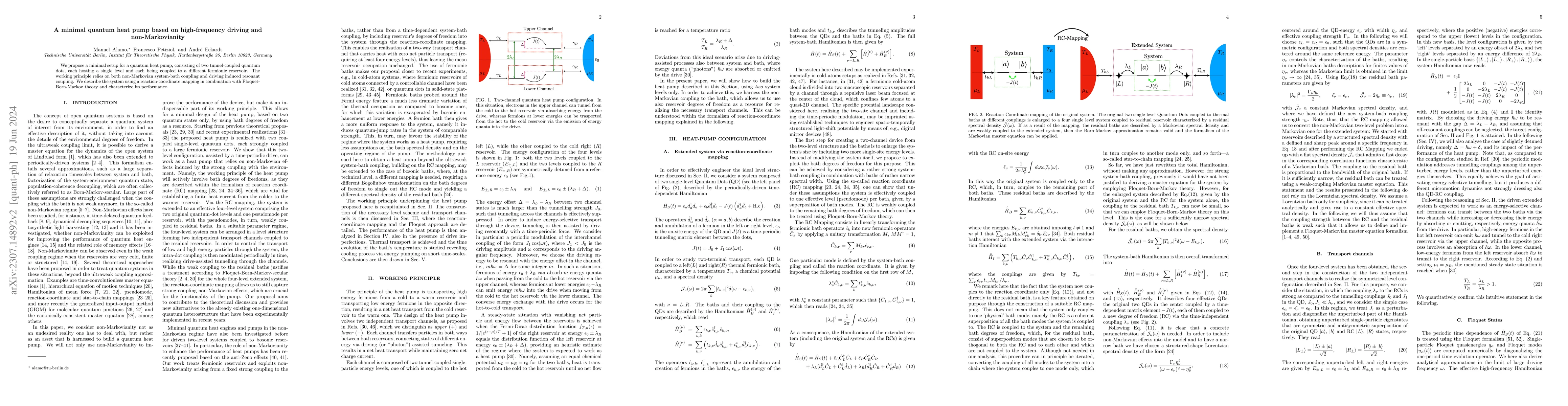 Thumbnail for A minimal quantum heat pump based on high-frequency driving and
  non-Markovianity