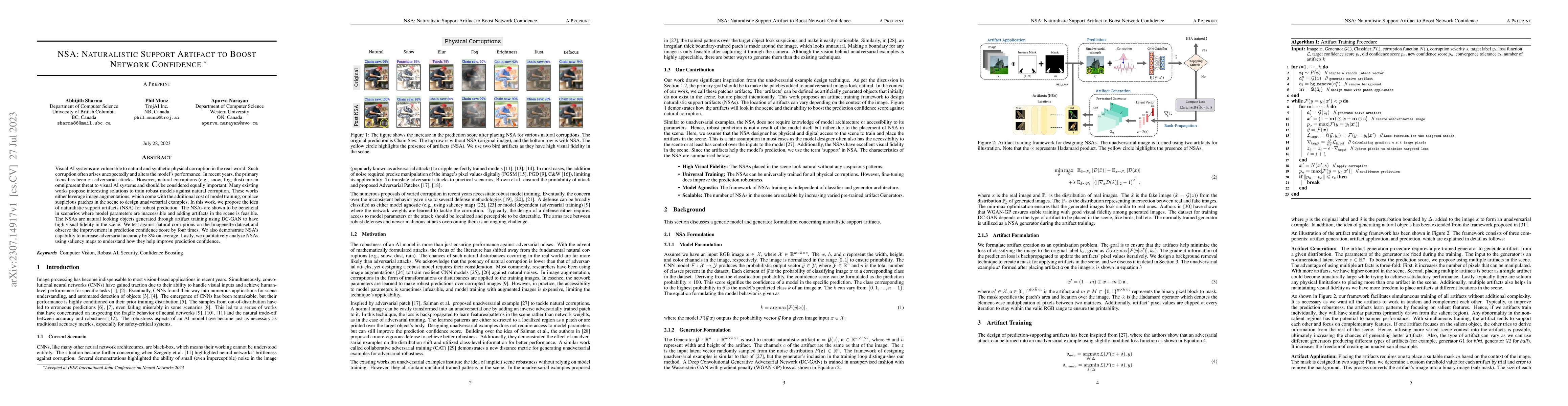 Thumbnail for NSA: Naturalistic Support Artifact to Boost Network Confidence