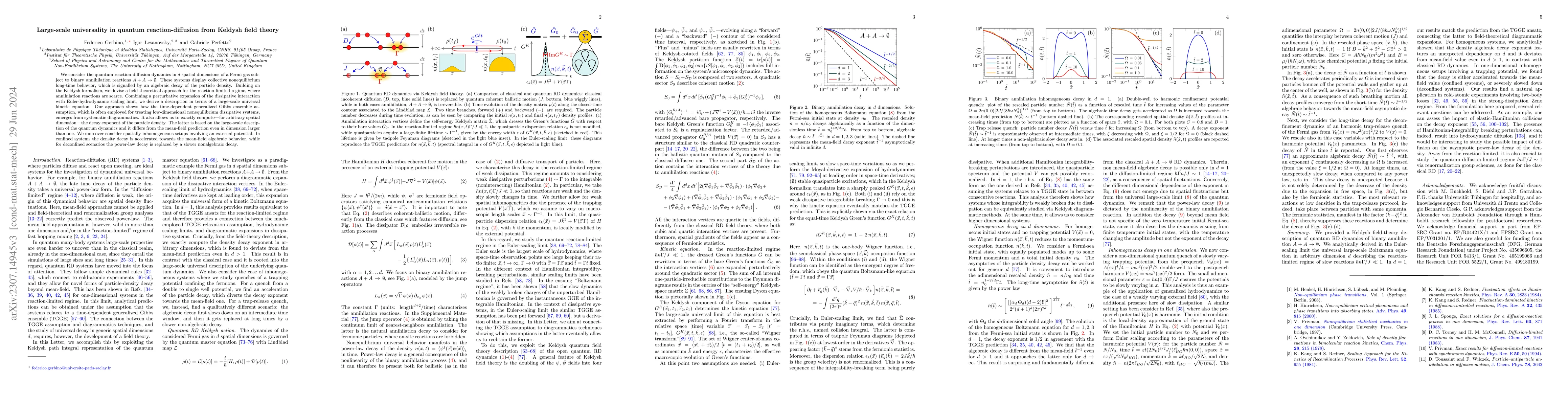 Thumbnail for Large-scale universality in quantum reaction-diffusion from Keldysh
  field theory
