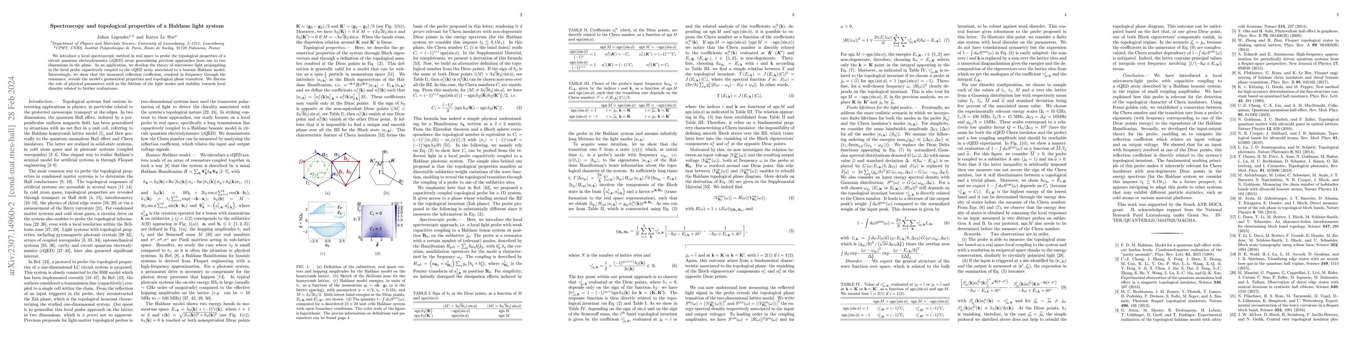 Thumbnail for Spectroscopy and topological properties of a Haldane light system