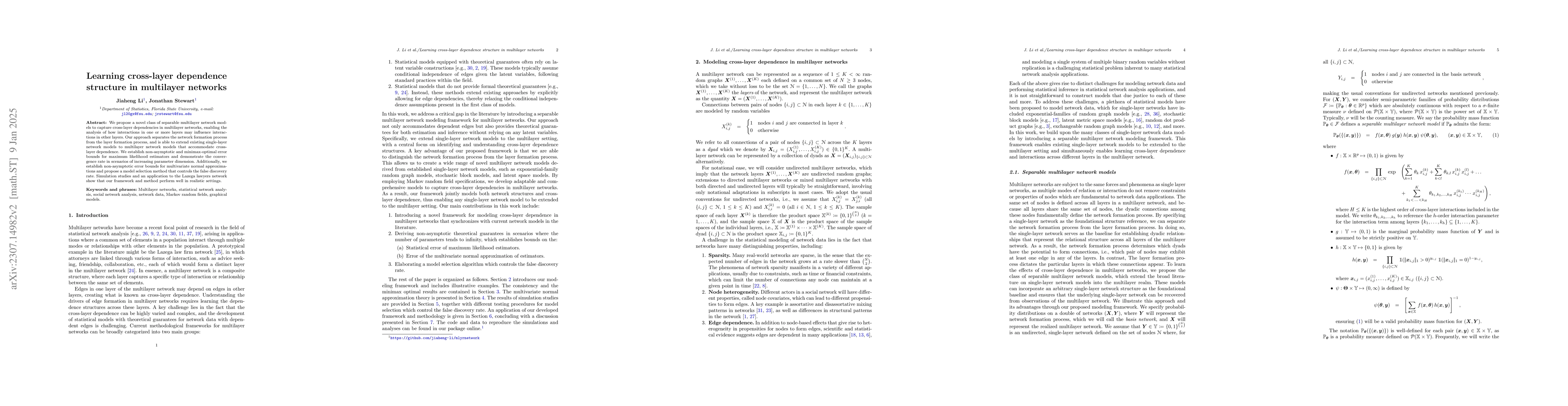 Thumbnail for Learning cross-layer dependence structure in multilayer networks