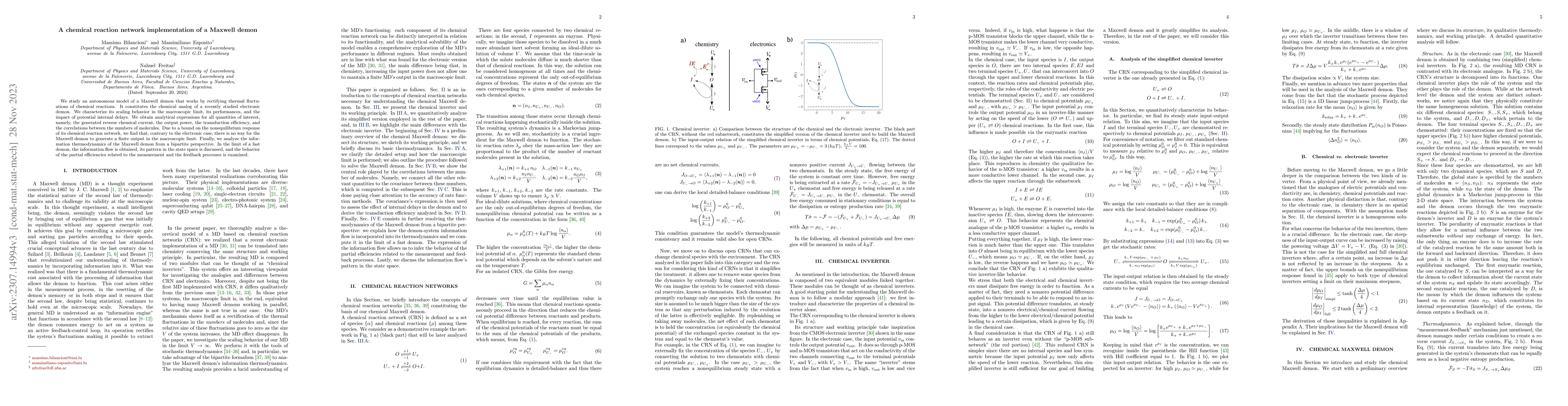 Thumbnail for A chemical reaction network implementation of a Maxwell demon