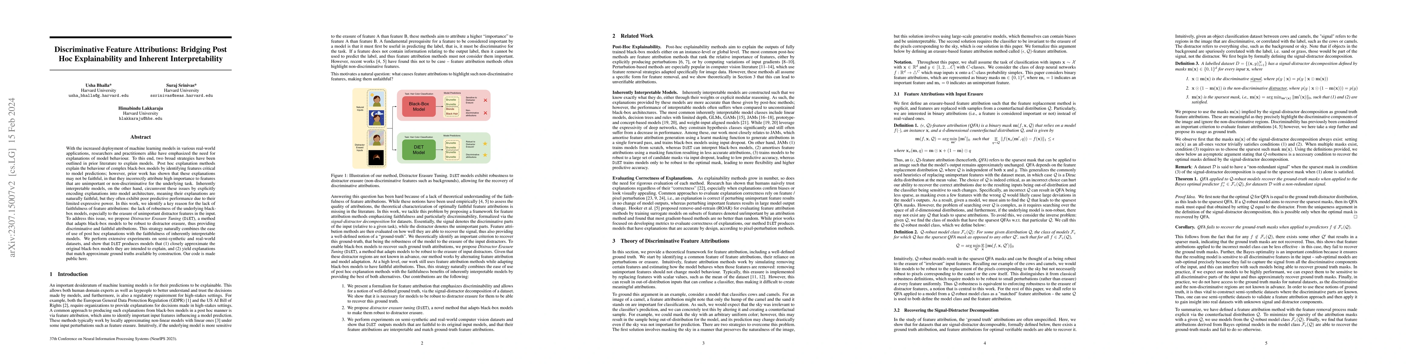 Thumbnail for Discriminative Feature Attributions: Bridging Post Hoc Explainability
  and Inherent Interpretability