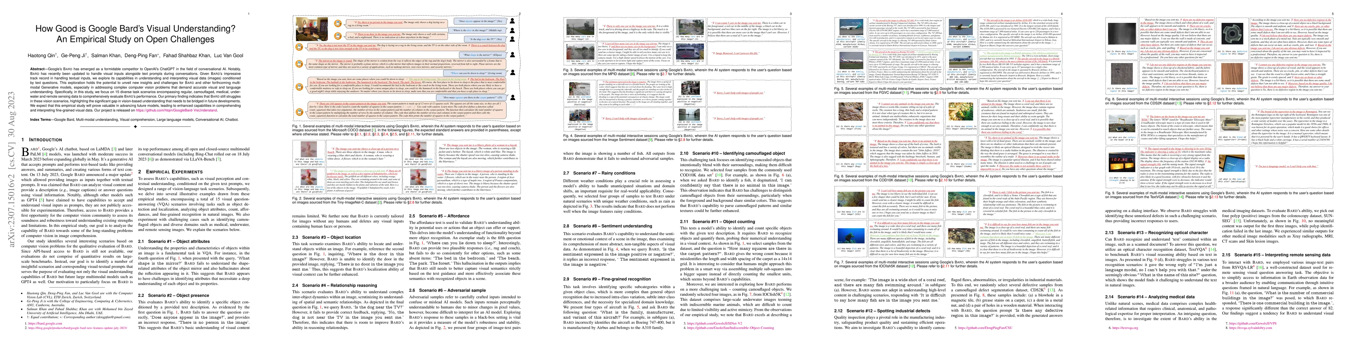 Thumbnail for How Good is Google Bard's Visual Understanding? An Empirical Study on
  Open Challenges