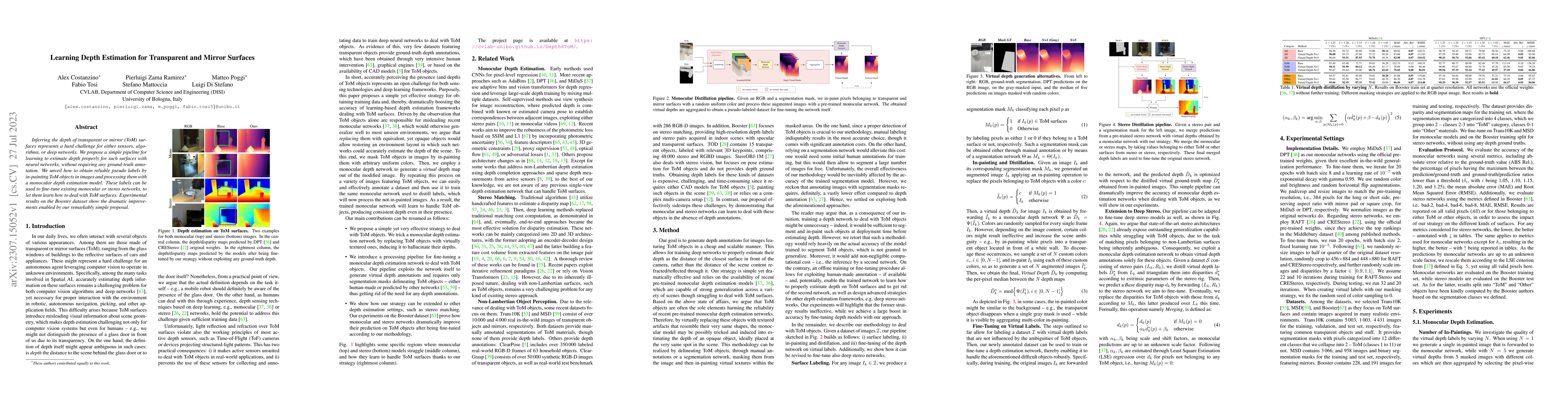 Thumbnail for Learning Depth Estimation for Transparent and Mirror Surfaces
