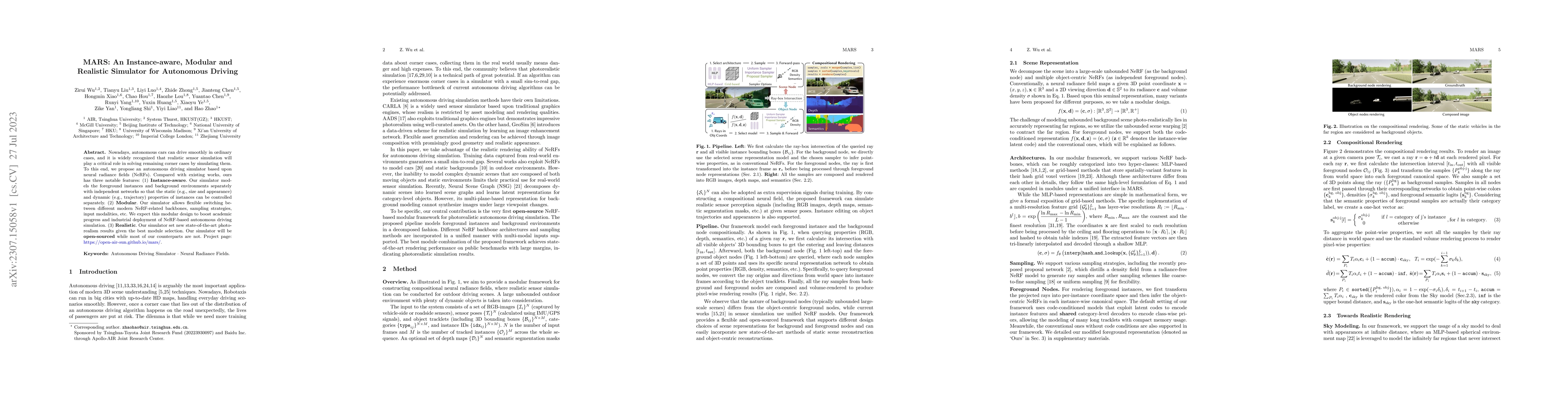 Thumbnail for MARS: An Instance-aware, Modular and Realistic Simulator for Autonomous
  Driving