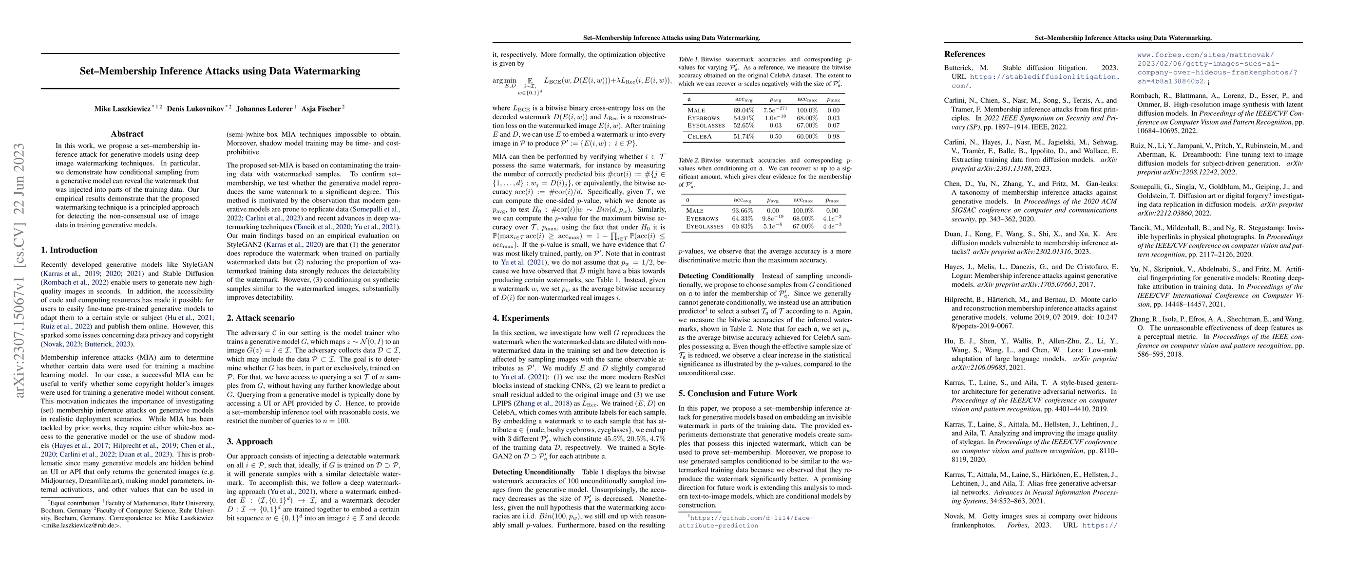 Thumbnail for Set-Membership Inference Attacks using Data Watermarking