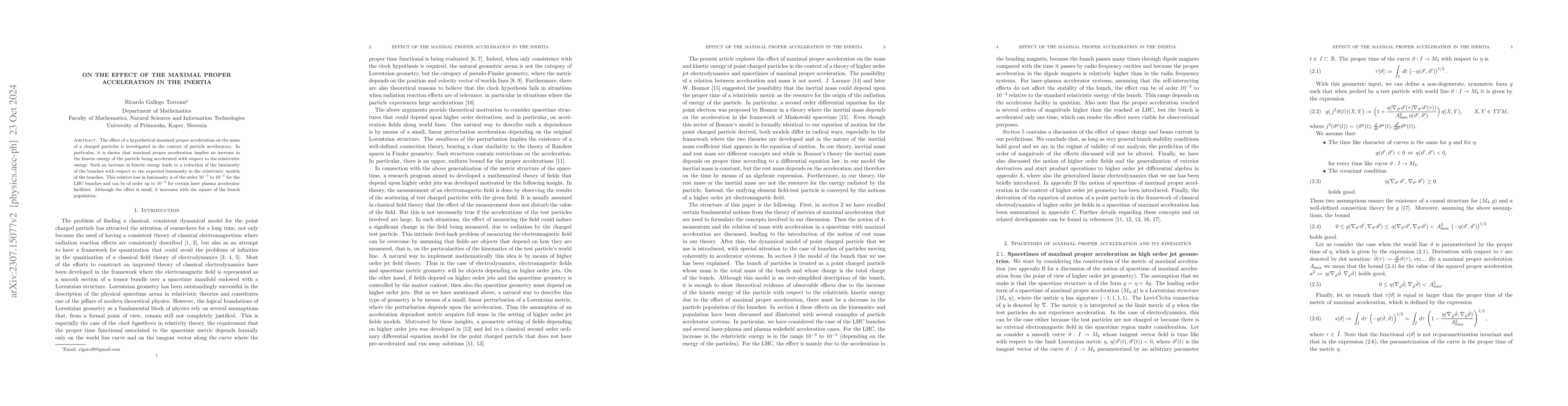 Thumbnail for On the effect of the maximal proper acceleration in the inertia