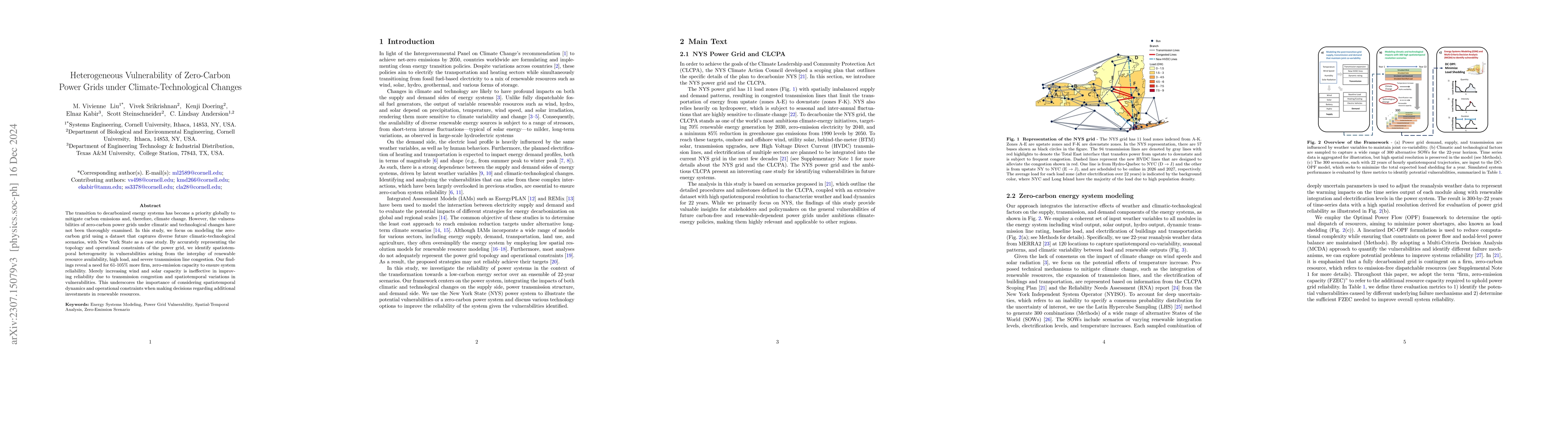 Thumbnail for Heterogeneous Vulnerability of Zero-Carbon Power Grids under
  Climate-Technological Changes