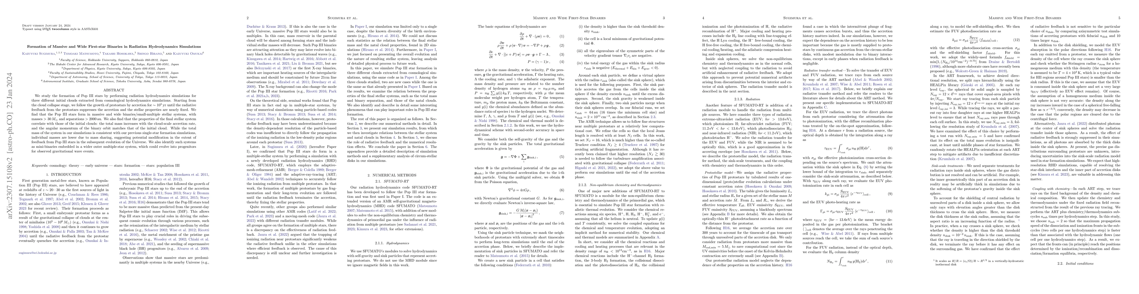 Thumbnail for Formation of Massive and Wide First-star Binaries in Radiation
  Hydrodynamics Simulations