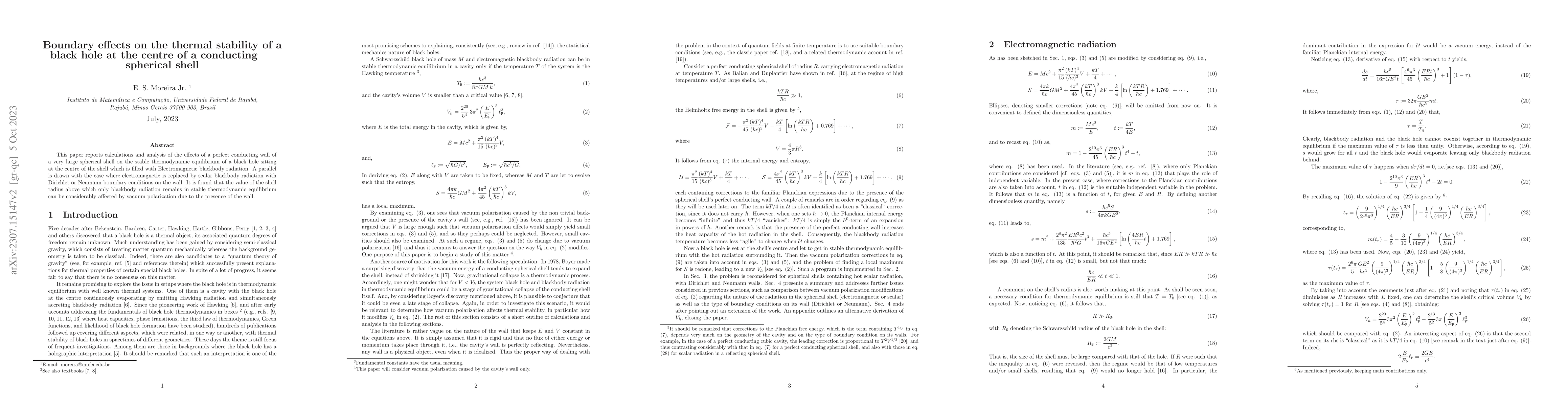 Thumbnail for Boundary effects on the thermal stability of a black hole at the centre
  of a conducting spherical shell