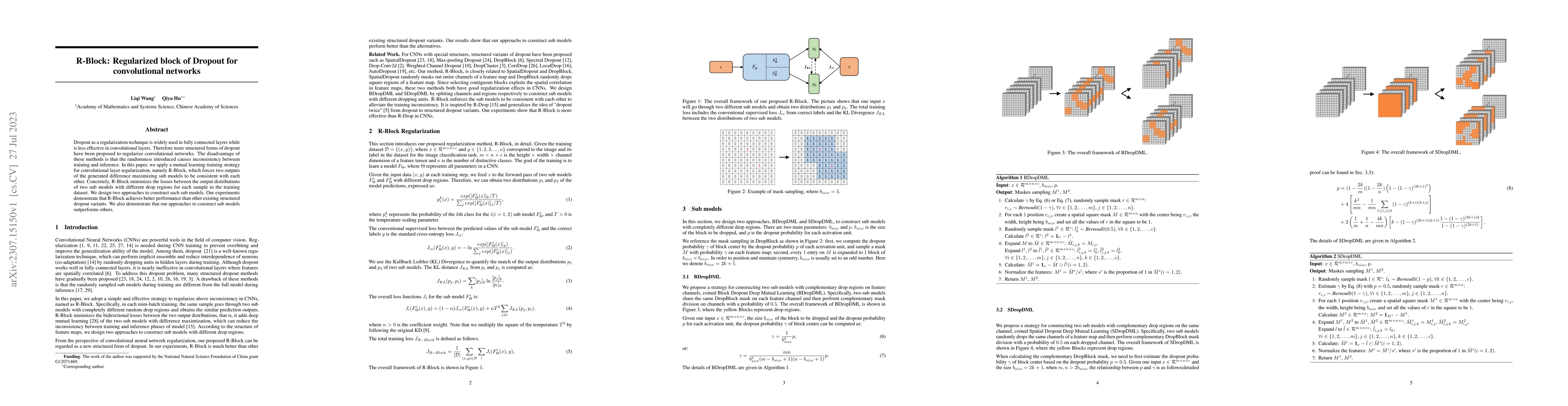 Thumbnail for R-Block: Regularized Block of Dropout for convolutional networks
