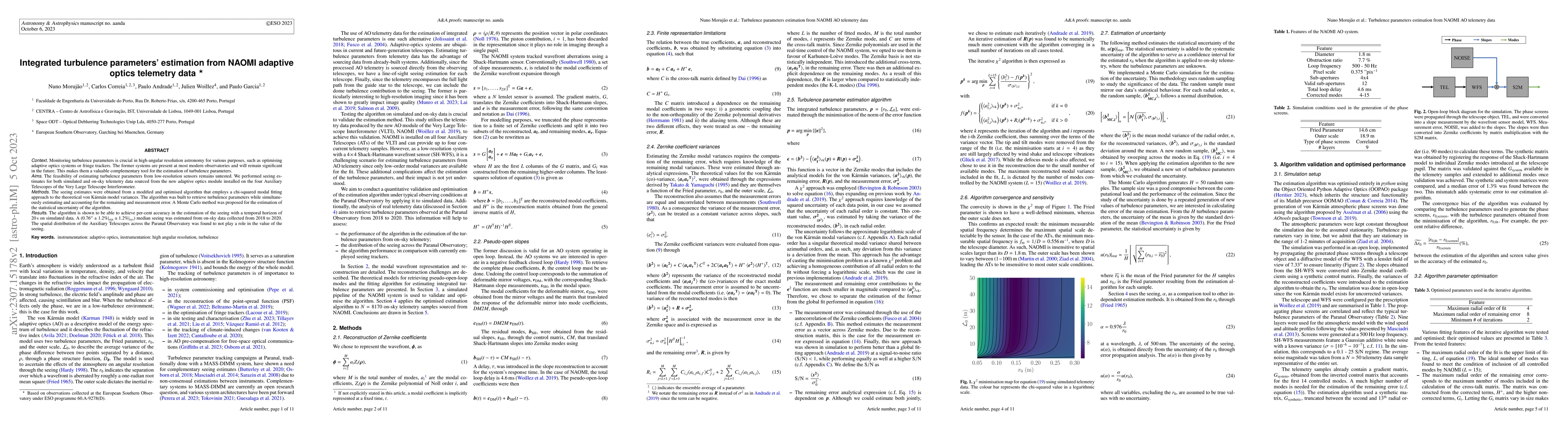 Thumbnail for Integrated turbulence parameters' estimation from NAOMI adaptive optics
  telemetry data