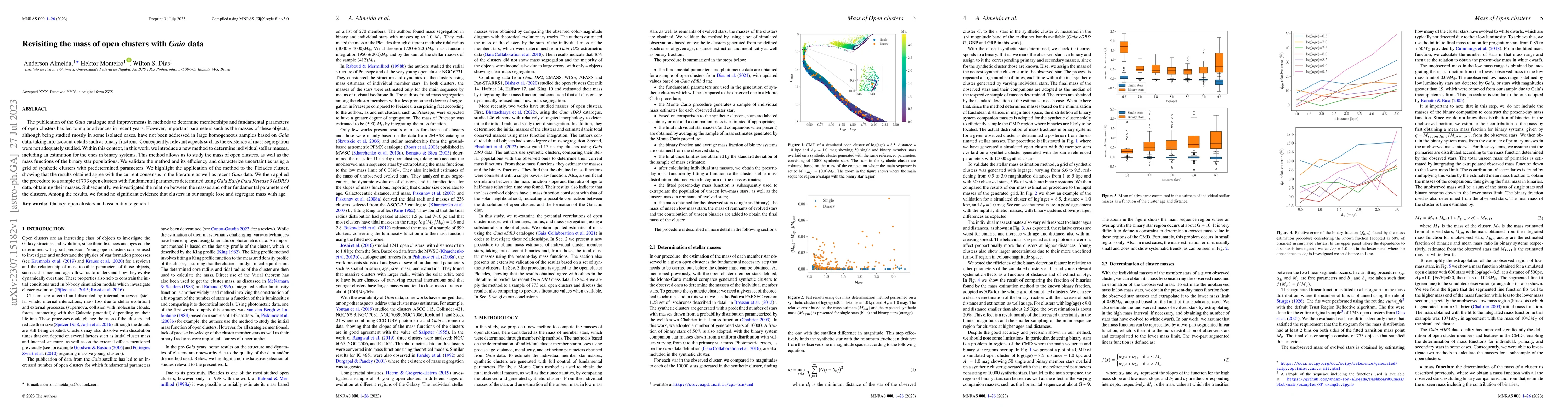 Thumbnail for Revisiting the mass of open clusters with \emph{Gaia} data